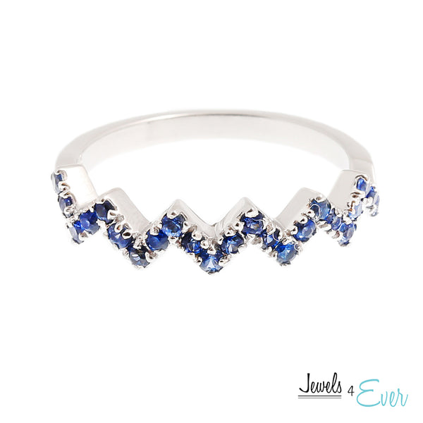 10K White & Yellow Gold Ring Set with Genuine Gemstones