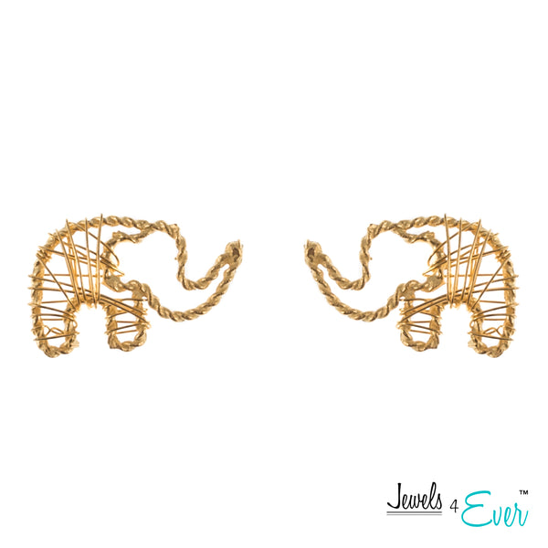 Sterling Silver Elephant Stud Earrings