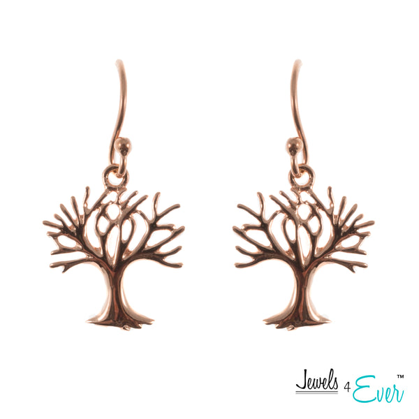 Sterling Silver Tree of Life Hanging Earrings