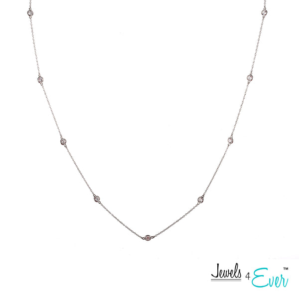 Sterling Silver CZ Necklace