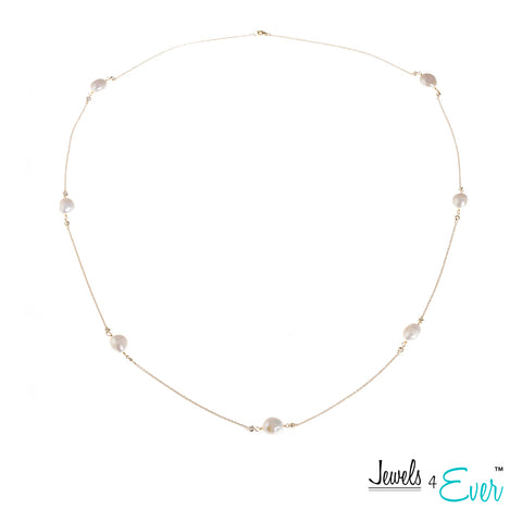 Jewels 4 Ever's Genuine Freshwater Pearls and Sterling Silver Necklace