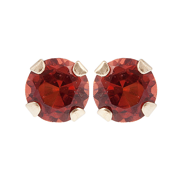 10K Yellow Gold 3 mm Genuine Gemstone Stud Earrings