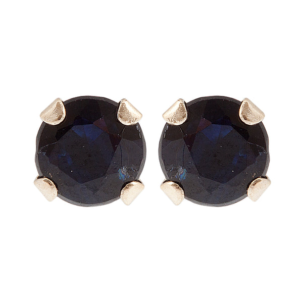 10K Yellow Gold 3 mm Genuine Gemstone Stud Earrings