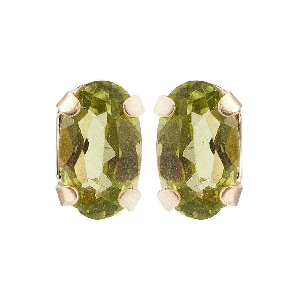 10KT Yellow Gold Genuine Peridot Stud Earrings 001-210-00750 | Harmony  Jewellers | Grimsby, ON