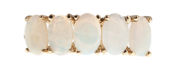 10 Karat Gold Ring set with 6x4 mm Genuine Gemstones