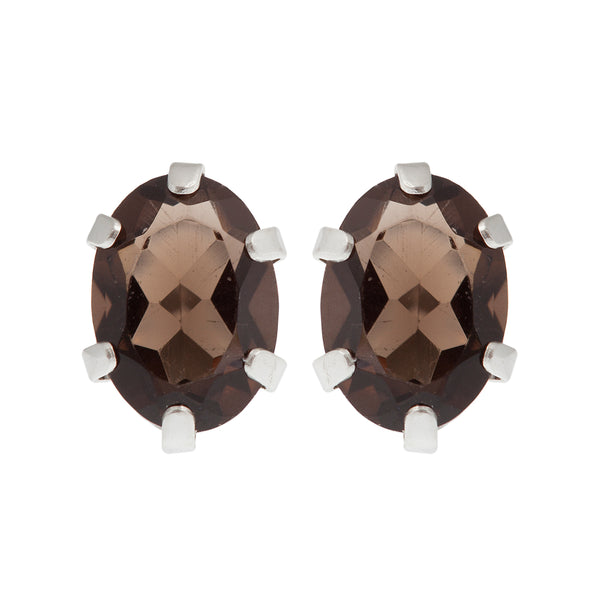 Sterling Silver Earrings Set with 7 x 5mm Genuine Gemstones