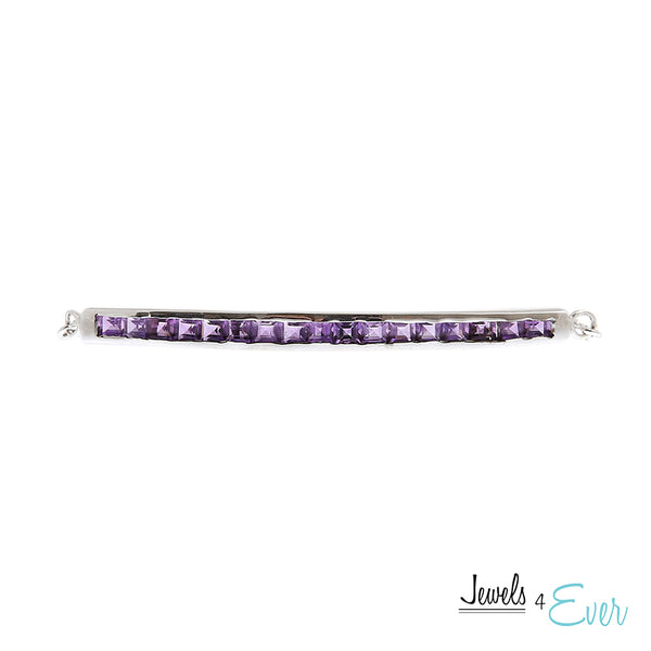 Sterling Silver and genuine Amethyst Bracelet