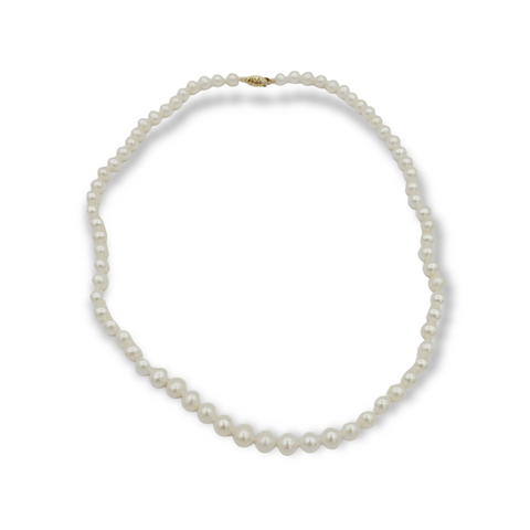 14kt Gold Genuine Freshwater Pearls (5.8-6mm) Necklace