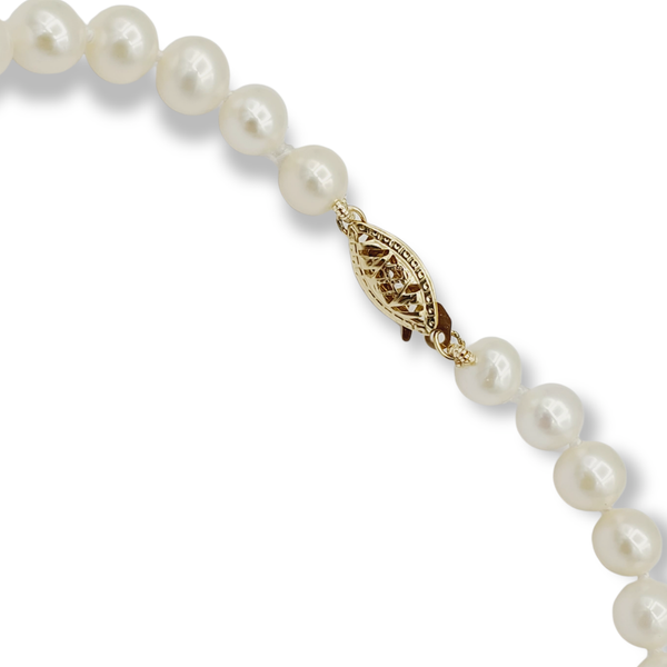 14kt Gold Genuine Freshwater Pearls (5.8-6mm) Necklace
