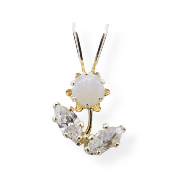 10KT Yellow Gold Gemstones Pendant