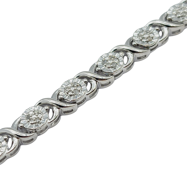Silver Bracelet with Diamonds 0.25ct