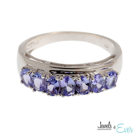 Sterling Silver Ring set with genuine Tanzanite