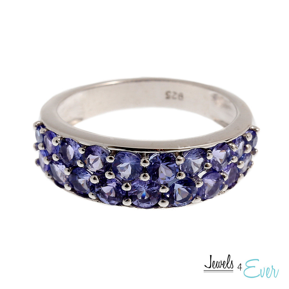 Sterling Silver Ring set with genuine Tanzanite