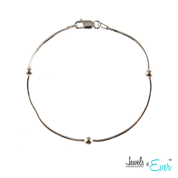 Jewels 4 Ever's 7" Moonlight 925 Sparkle Sterling Silver Bracelet