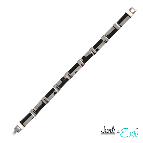 Men's Black Punk Stainless Steel Bracelet